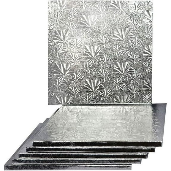 12" Silver Square Drum 1/2", 6 count