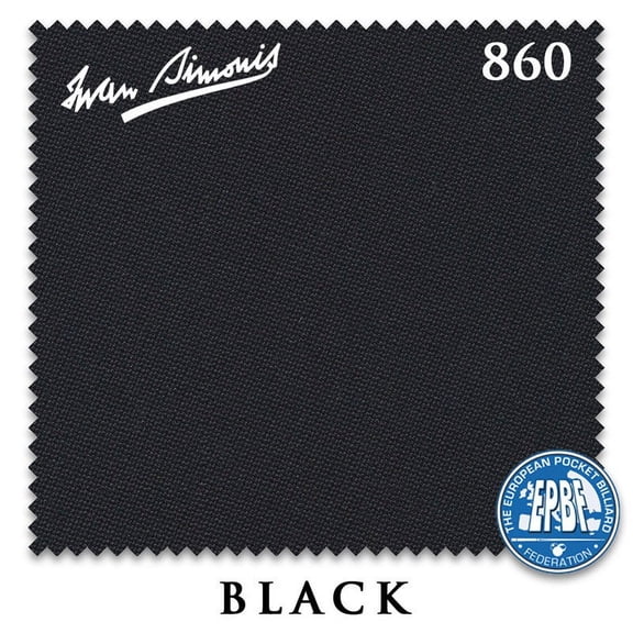 12' Simonis 860 Pool Billiard Table Cloth - Black - AUTHORIZED DEALER