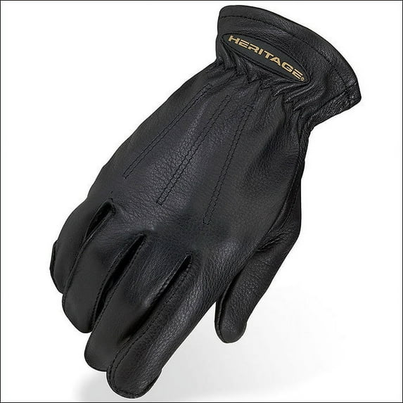 12 Size Heritage Sheepskin Trail Riding Gloves Horse Equestrian Black