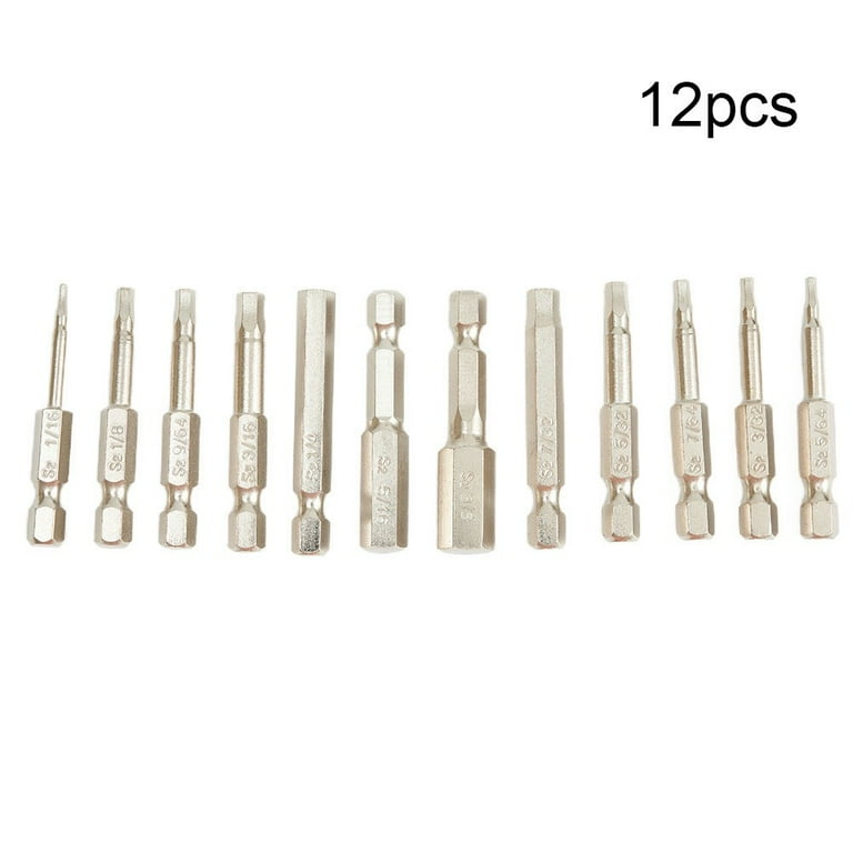 12 Size Hex Key Allen Bit Set Quick Change Connect Impact Driver Power Drill Bit Walmart