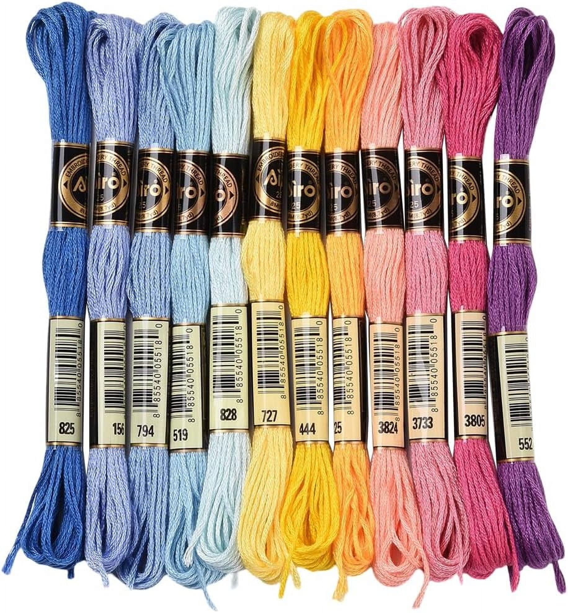 12 Skeins 105 Yards Variegated Embroidery Thread Floss Stitch Threads 6 ...
