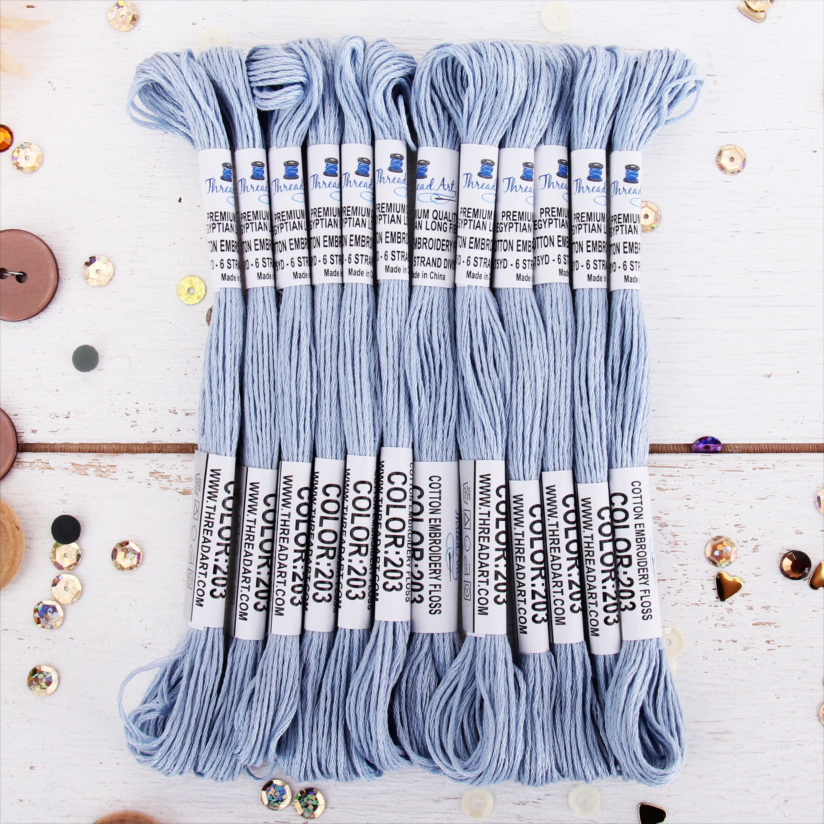 10 Skeins White Embroidery Floss, 8m White Cotton Embroidery Floss-Cross  Stitch Thread, Embroidery Thread Floss Set, Stitch Threads Polyester Thread