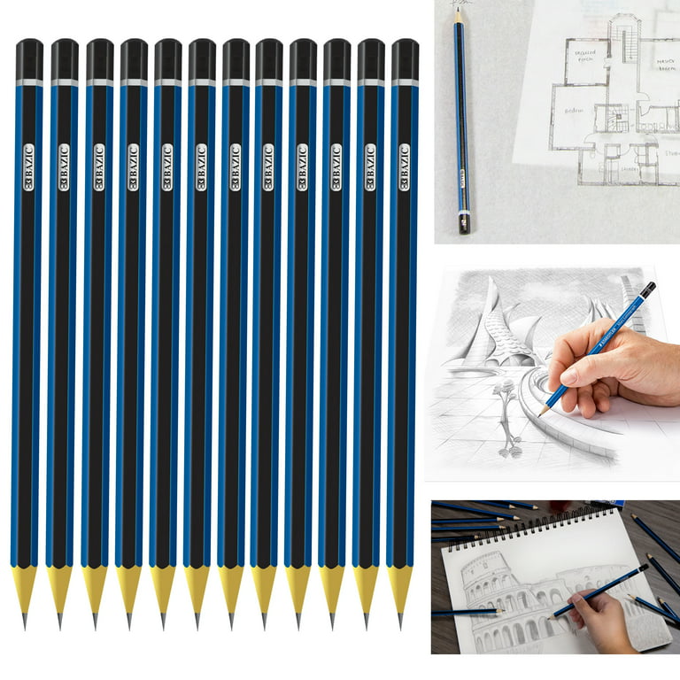 Pack Of 12 Graded Pencils 6B-6H Sketching Drawing Art Supplies