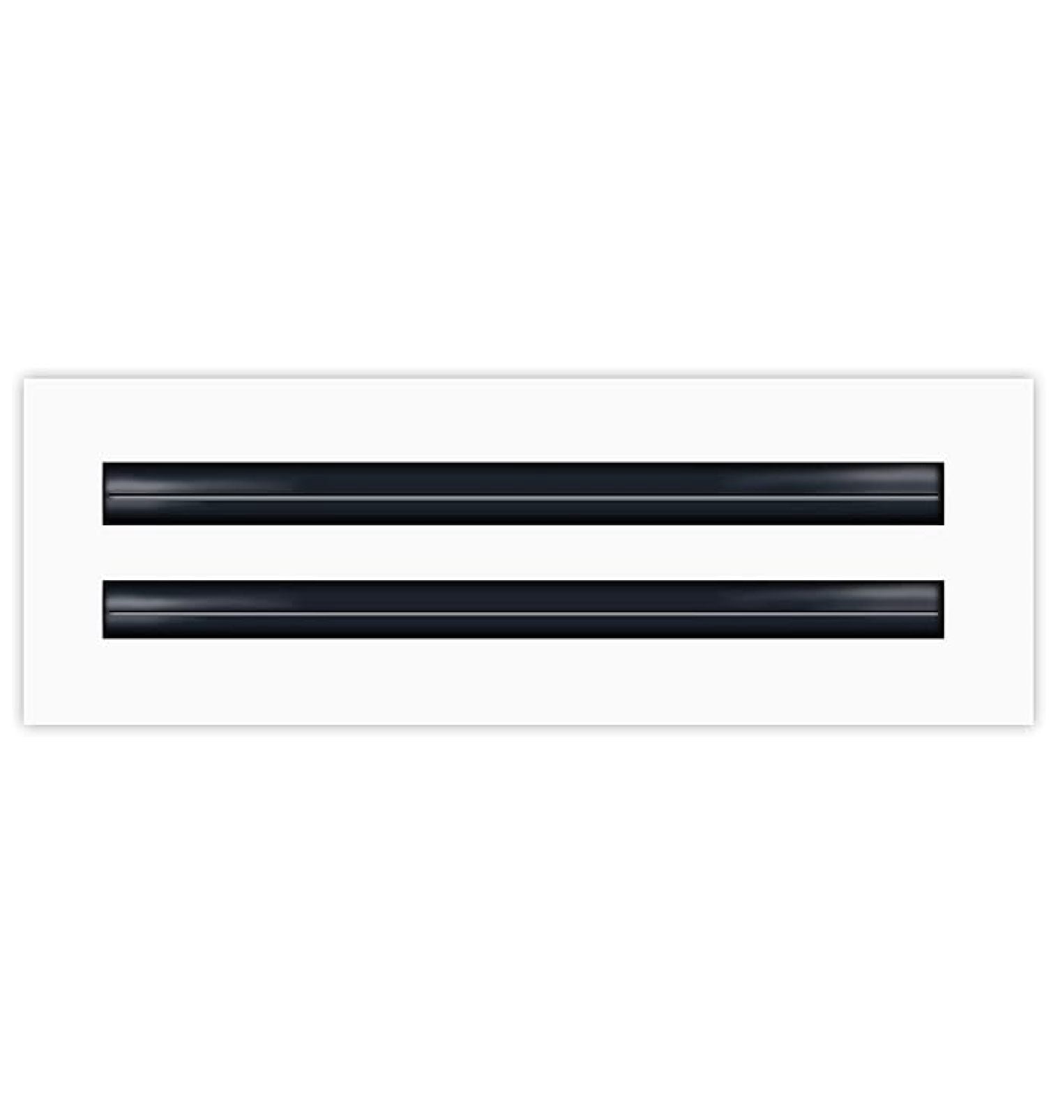 - 12" Slot Diffuser - (2 Slot) Double Slot - White Decorative Aluminum - Heating and Cooling Modern Vent Cover for Ceiling, Walls & Floors - Texas