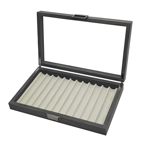12 Slot Fountain Pen Display Case Fountain Pen Organiser Box with Soft Lining For Collector Writing Tool Management