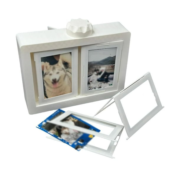 12-Slot Rotating Photo Album With 360° Flipping Out Page-Turning Design, Personalized Memories Flip Book 3D Style Frame, Tabletop Photo Display Ornament Holds 12 Photos