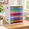 Paper Heets 12-Slot Scrapbook Paper Organizer, Standard Size, White, for 12-inch ...