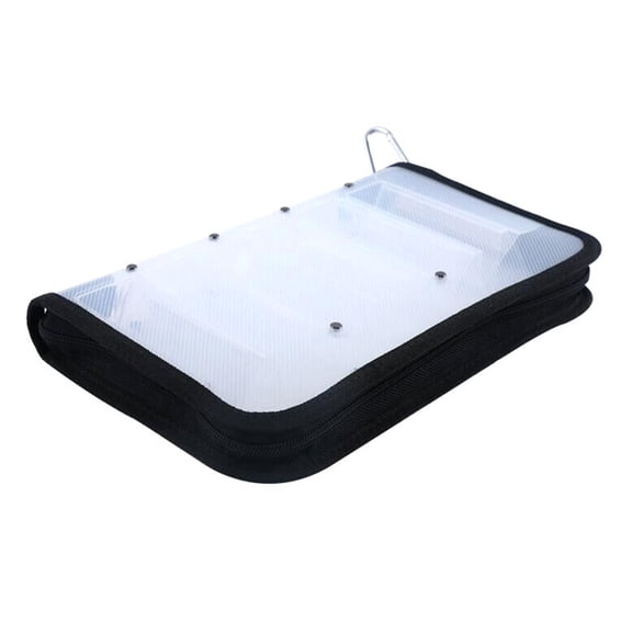 12 Slots Compartment Lure Fishing Tackle Storage Pouches Clear Waterproof Squid Jigs Bag Both Side Lure Case Holder Box