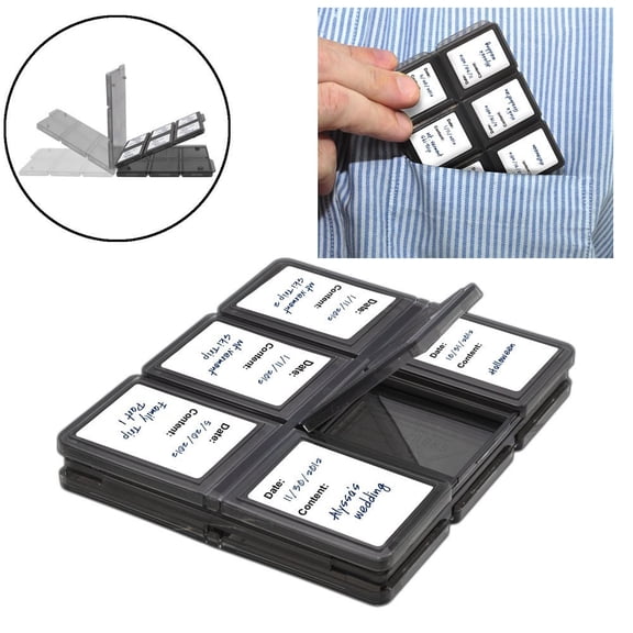 12-Slots Foldable Memory Case for Sony Alpha a6400 ILCE-6400