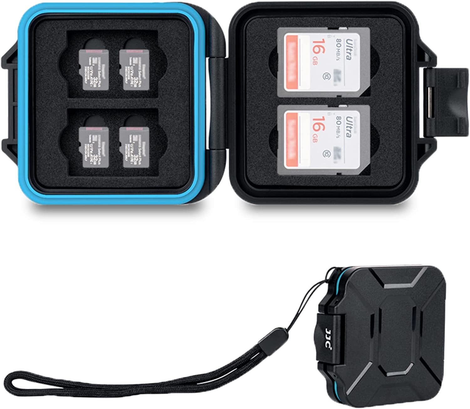 12 Slots Portable SD Micro SD Memory Card Case, Water-Resistant and ...