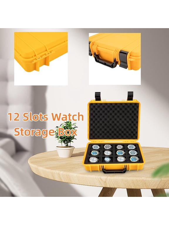 12 Slots Watch Storage Box Watch Carry Organizer Travel Storage Protection Watch Case