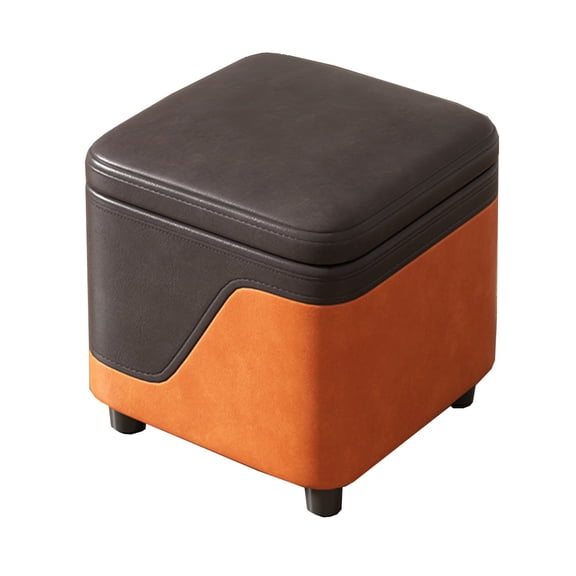 Small Ottoman With Storage For Couch 12" Foot Stool With Storage Hallway Footrest With Comfortable Seat Pouf Ottoman Bench For Bedroom, Home, Living Room