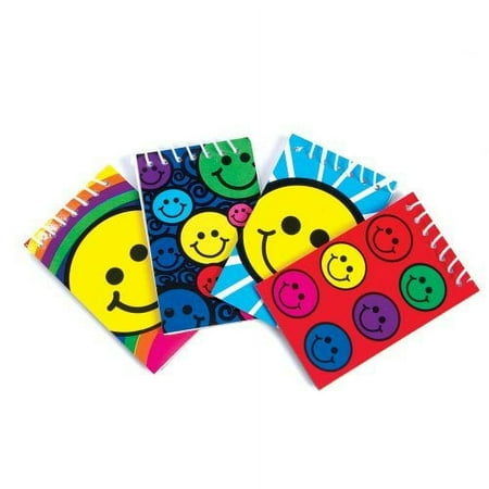 ~ 12 ~ Smile / Smiley Face Spiral Note Pads ~ New ~ Notebooks, Smile Face Party Favors, Memo Pads