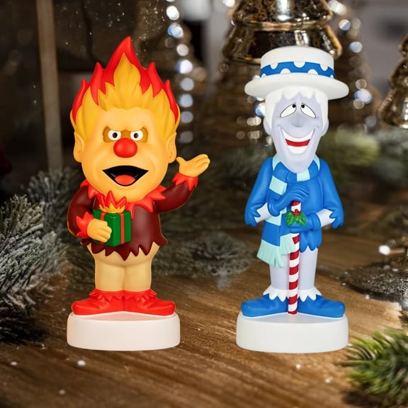12" Snow Miser Lighted Tabletop Blow Mold Statue, Classic Animated Movie Character Ornament, Giftable Festive Decor For Apartment Windows, Yard Lawns And Christmas In July Tabletops