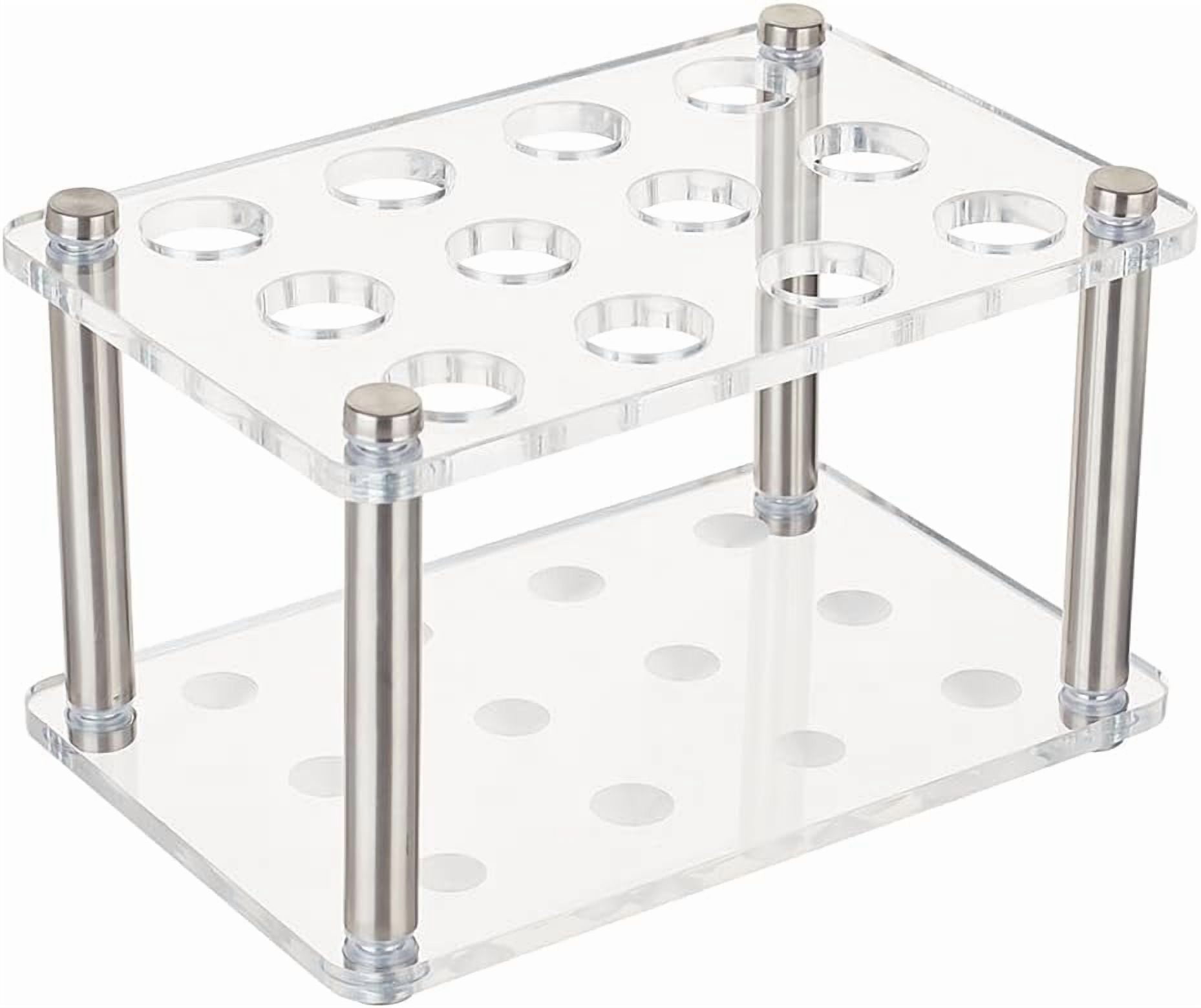 12 Sockets Clear Acrylic Test Tube Rack Test Tube Display Stand Acrylic ...