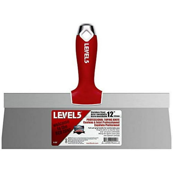 12" Soft-Grip Stainless Steel Taping Knife - LEVEL5