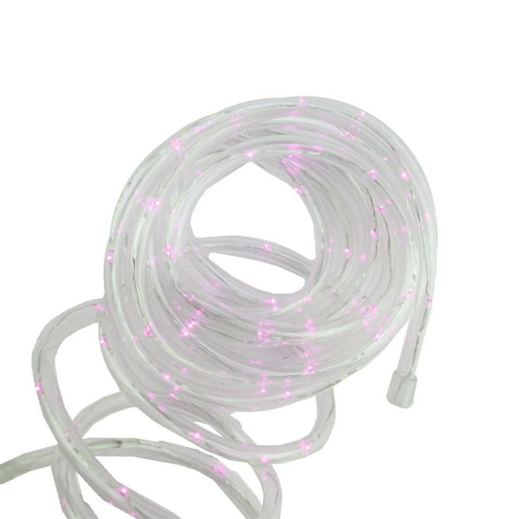 12' Solar Powered Multi-Function Pink LED Indoor/Outdoor Christmas Rope Lights with Ground Stake