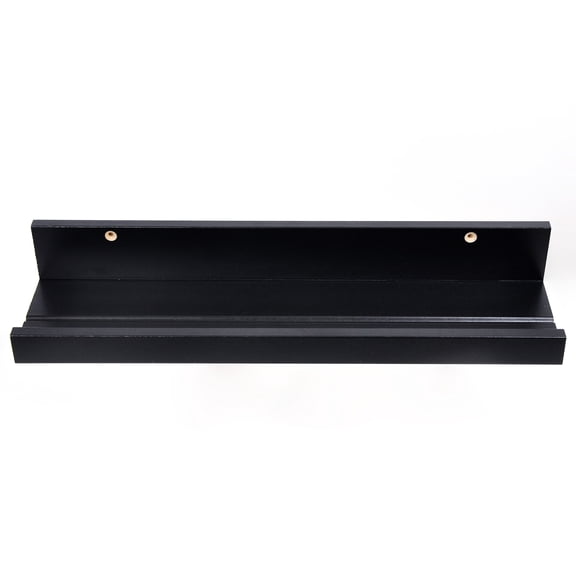 12" Solid Black Ledge Shelf by Studio Décor - Floating Wall Mount Display for Pictures - Books - Home Décor - 1 Pack