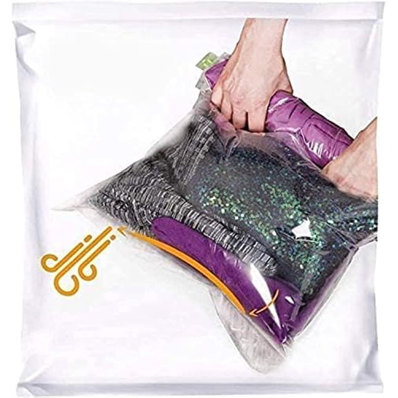 12 Space Saver Storage Bags for Clothes for Travel - Compression, no Vacuum Sacks - Luggage Accessories$$Home Decor, Kitchen, & Other