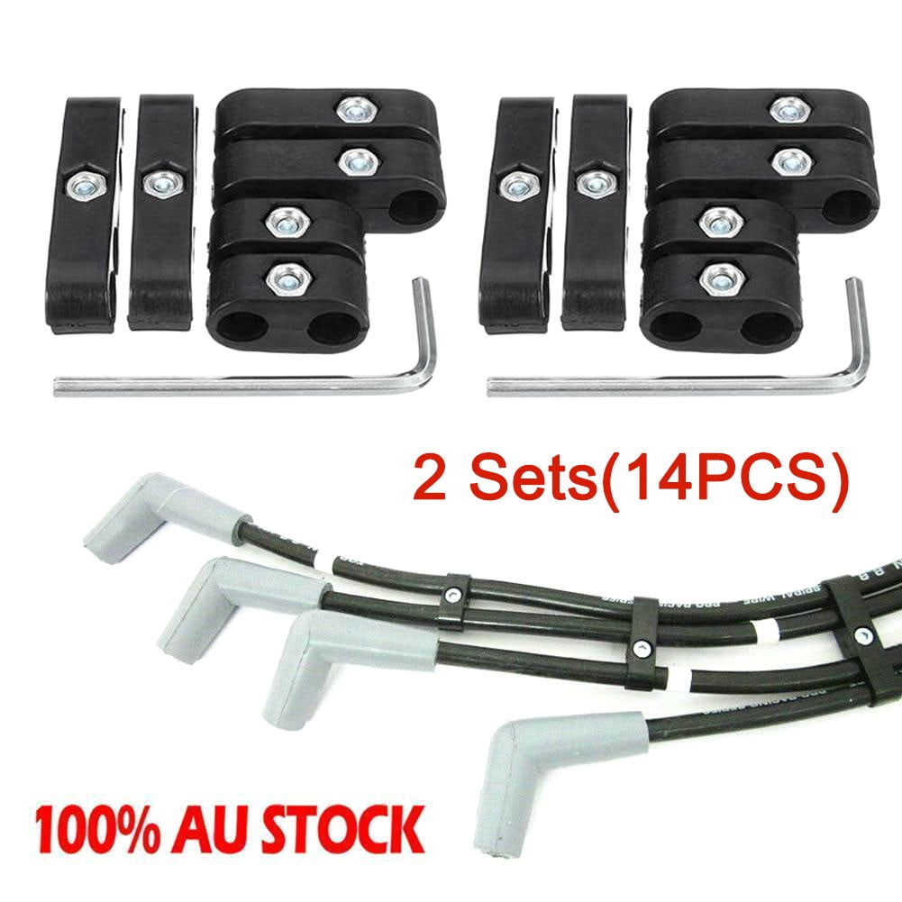12*Spark Plug Ignition Lead Wire Separators Holder Kit Fit 7 8mm