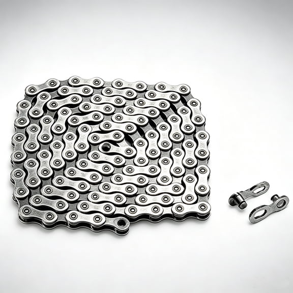 12 Speed Bike Chain 126 Links, Durable Steel Cycling Chain for MTB Road Fixie BMX Cruiser, Quick Master Link Included