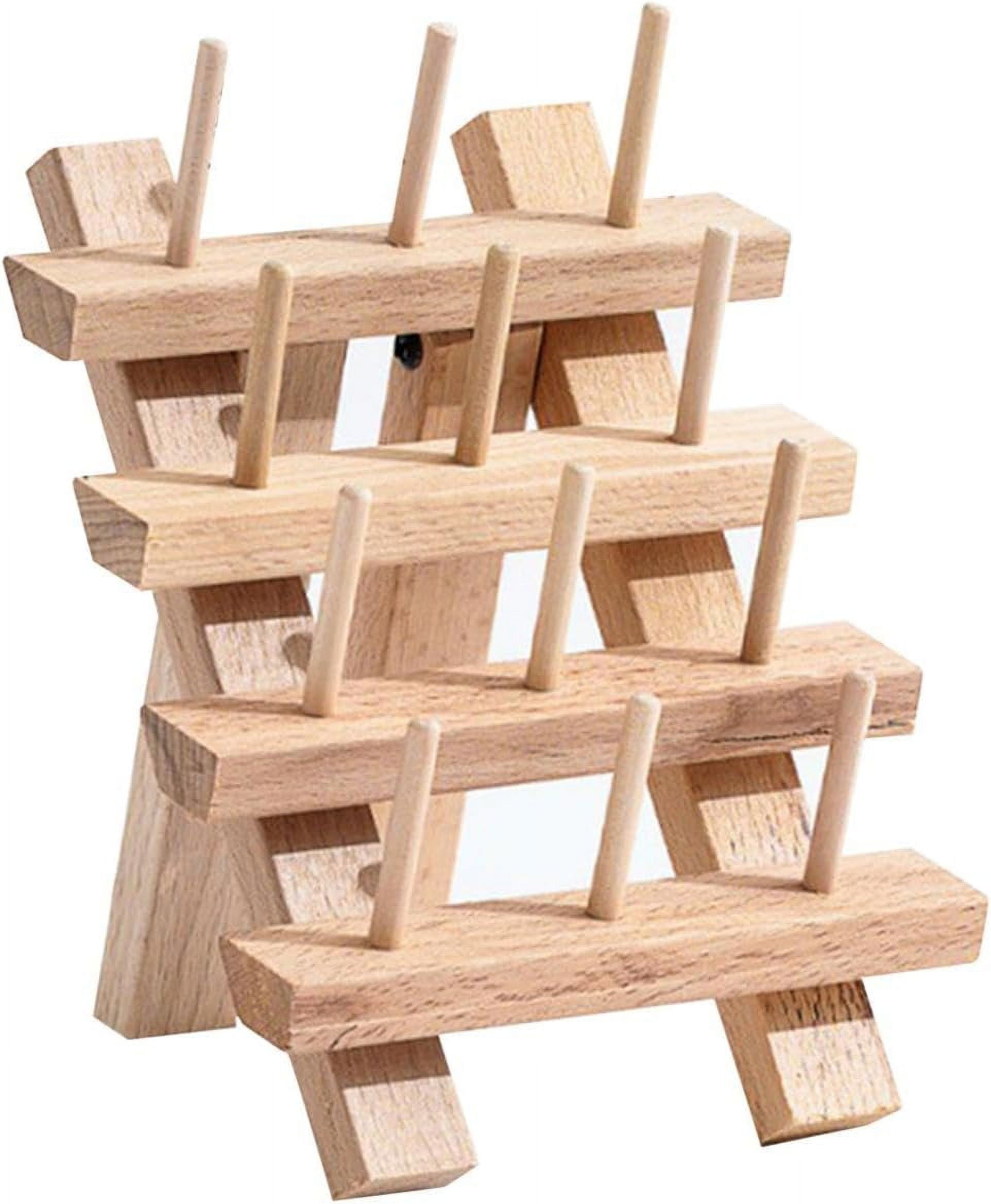 Sewing Thread Rack Holder Wooden Spool Holder Shelf Accessories Thread ...