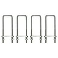 thumbnail image 1 of 12" Square U-Bolt Kit with 1/2" x 4-1/4" Tie Bars & Hardware, 5/8" Diameter - Grade 8, Hot Dip Galvanized (4 Pack), 1 of 5