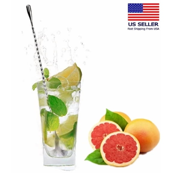 12? Stainless Steel Bar Spoon Professional Cocktail Mixing Shaker Utensil