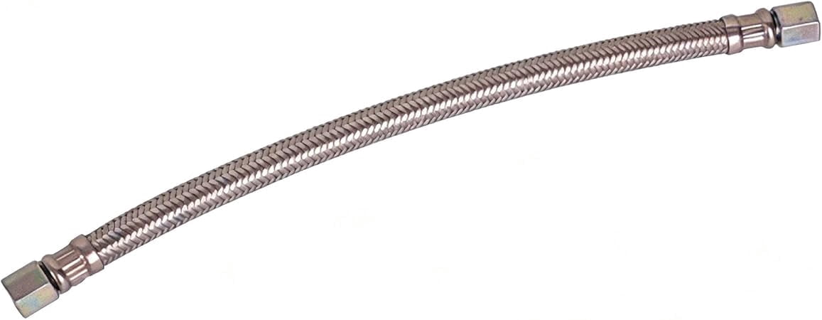 12" Stainless Steel Braided Air Compressor Hose with Corrugated Core & Protective Sleeve, Compatible with MZB-750H-9