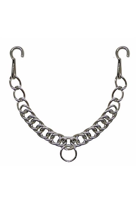 12" Stainless Steel English Curb Chain w/ Hooks
