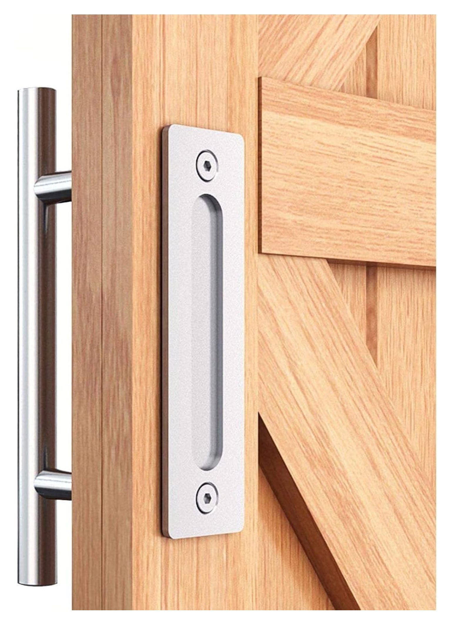 12" Stainless Steel Sliding Barn Door Handles and Pulls Flush Hardware