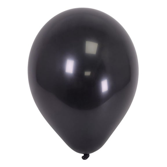 12" Standard Black Round Balloons 50pcs