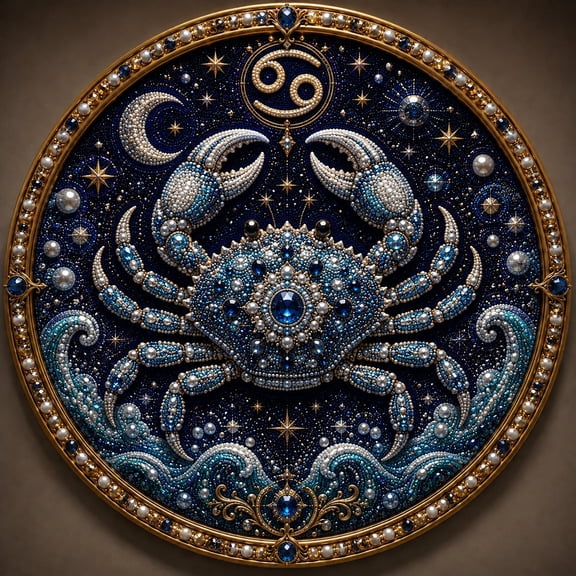 12 Star Sign Pearl Mosaic Art Kit Complete Zodiac Collection Aries to Pisces, Personalised Handmade Gift for Horoscope Fans Libra - The Balance Keeper