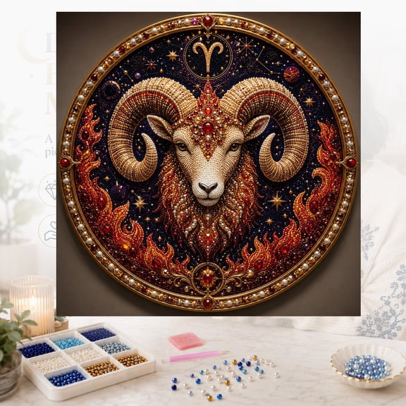 12 Star Sign Pearl Mosaic Art Kit Personalised Zodiac DIY Craft for Astrology Lovers, Custom Horoscope Wall Decor with Rhinestones Scorpio - The Mysterious Shadow