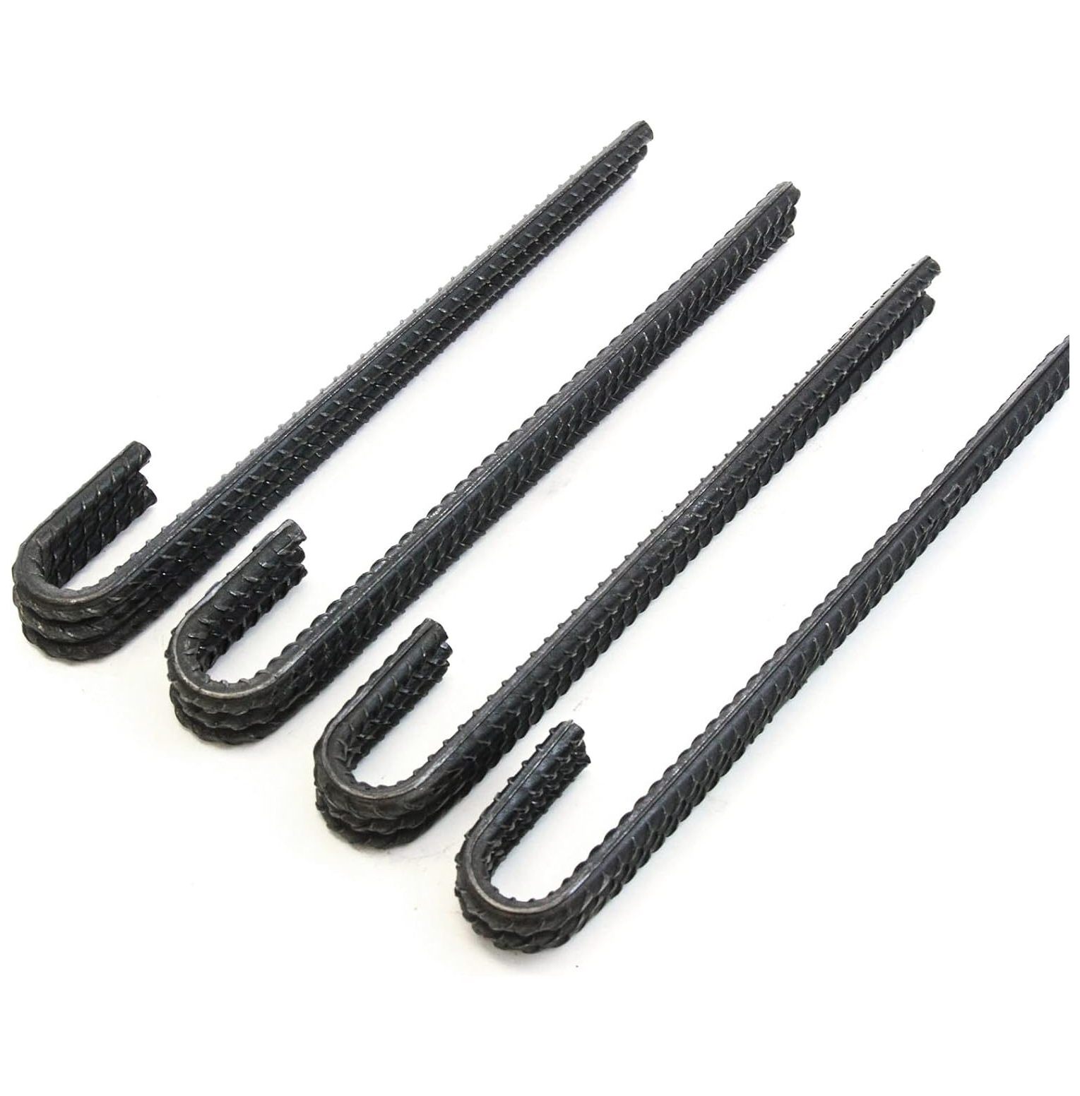 12 Steel Rebar Ground Stakes J Hook Heavy Duty 12 Inches Deer Fence