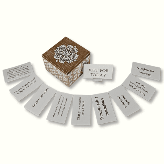 12-Step Recovery Slogans Decorative Box for AA Alcoholics Anonymous NA Narcotics Anonymous Al-Anon Al Anon Alanon gift