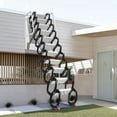 thumbnail image 1 of 12 Steps Attic Stairs,Wall Mounted Folding Loft Ladder,Retractable Collapsible Stairs,Extension Steps Ladder with Armrests,Telescoping with Pulldown System, 1 of 8
