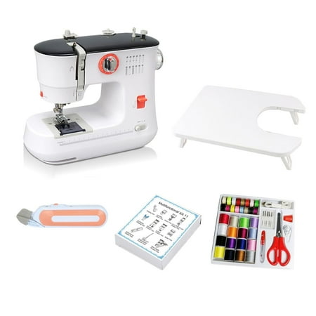 12 Stitches Electric Sewing Machine Mini Household Double Thread Sewing Machine US Plug 110V