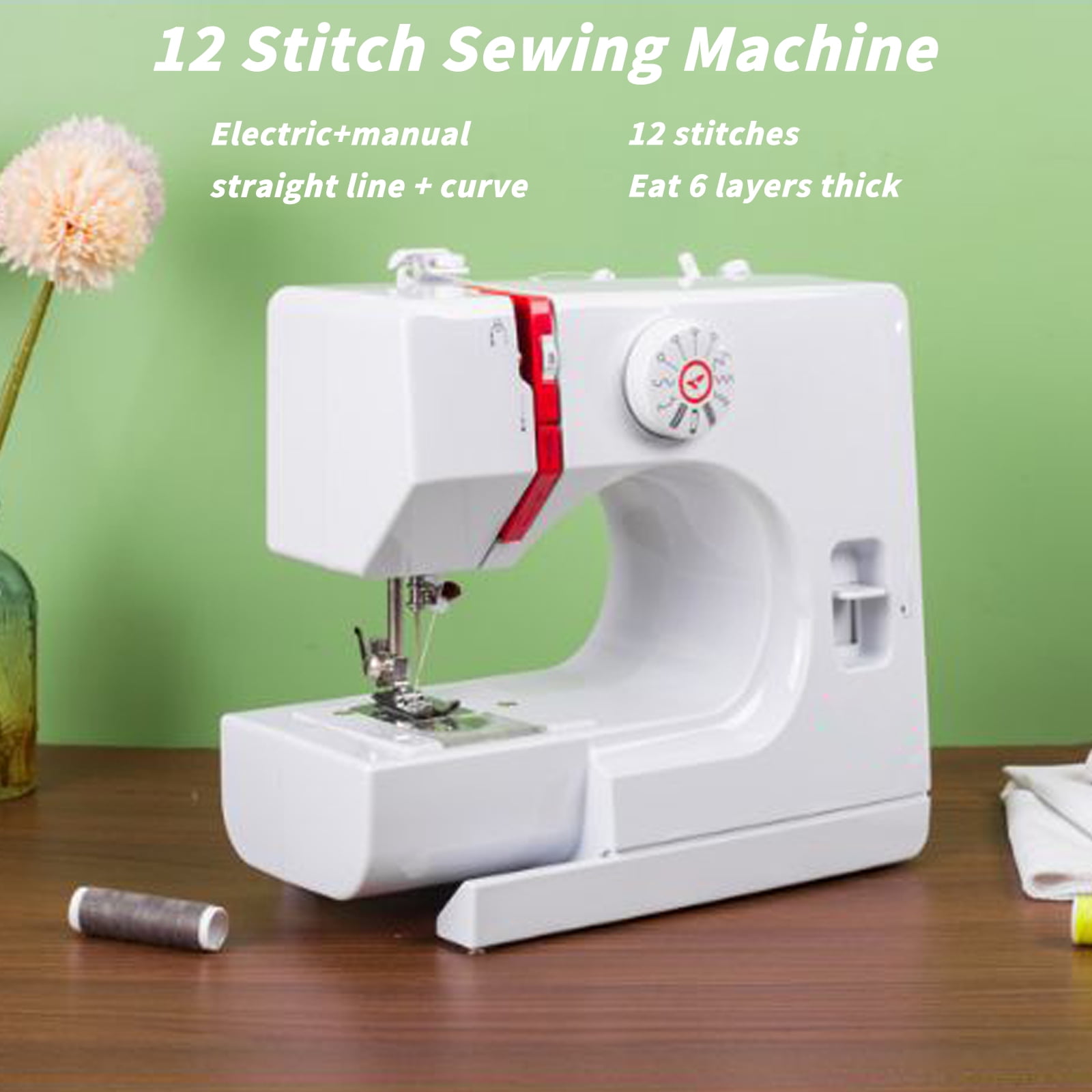 12 Stitches Mini Sewing Machine Home Multifunctional Electric Double