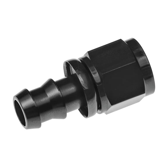 -12 Straight AN Hose End Push Lock - Clear