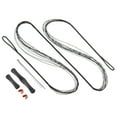 thumbnail image 1 of 12 Strands Bow String Replacement with 2 Nock Points Bowstring Finger Guards for AMO 54", Black, 1 of 6