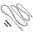 thumbnail image 1 of 12 Strands Bow String Replacement with Bowstring Finger Guards for AMO 60", Black, 1 of 6