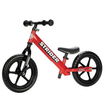 12" Strider Classic Entry Balance Bike for Toddlers 18 - 36 Months Old, Red