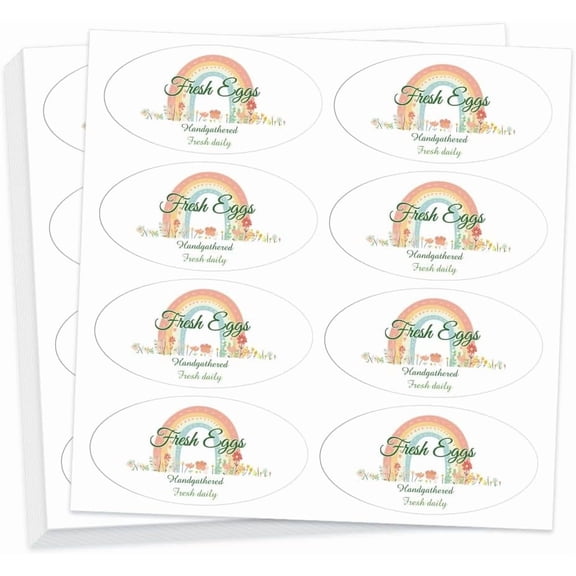 12 Style Adhesive Label Waterproof PET Stickers Set Rectangle Rainbow 225x225mm