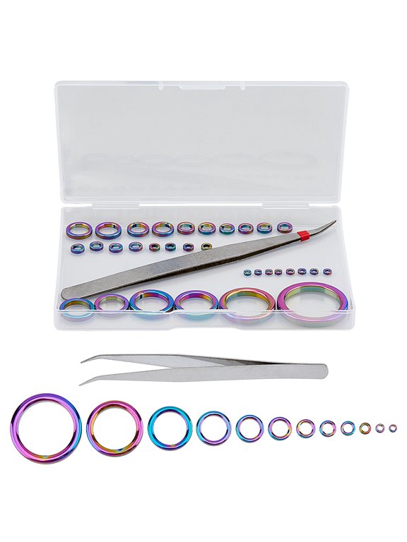 12 Styles Porcelain Fishing Rod Repair Part Fishing Rod Tip Guide Ring Round Ringm 1Pc Iron Beading Tweezers Mixed Color 3~132x3~30x1~4mm diy