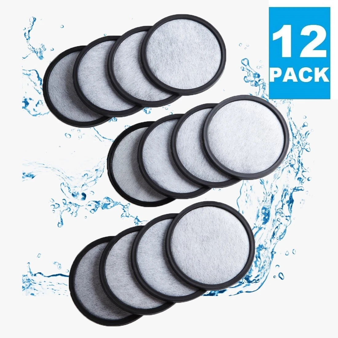 (12) Superior Replacement Charcoal Water Filter Disks For All Mr Coffee Machines