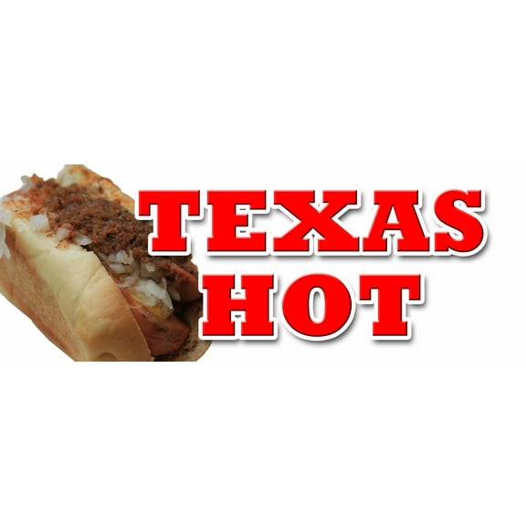 12" TEXAS HOT DECAL sticker weiner hot dog