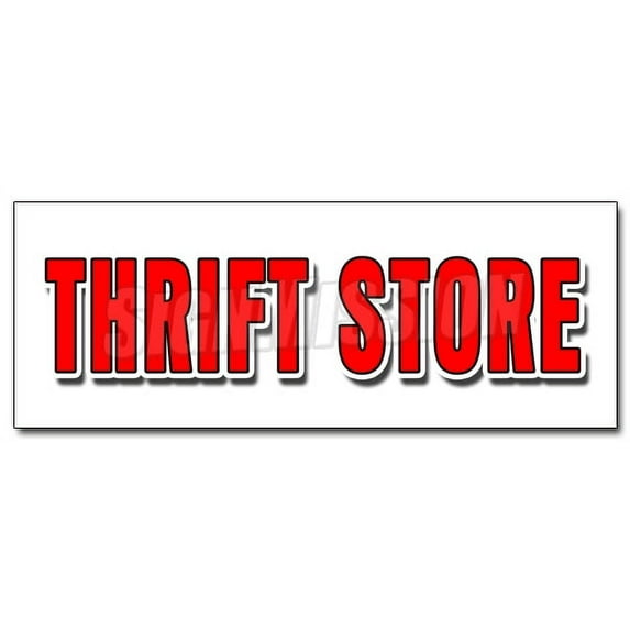 12" THRIFT STORE DECAL sticker clothing furniture household clothes appliance
