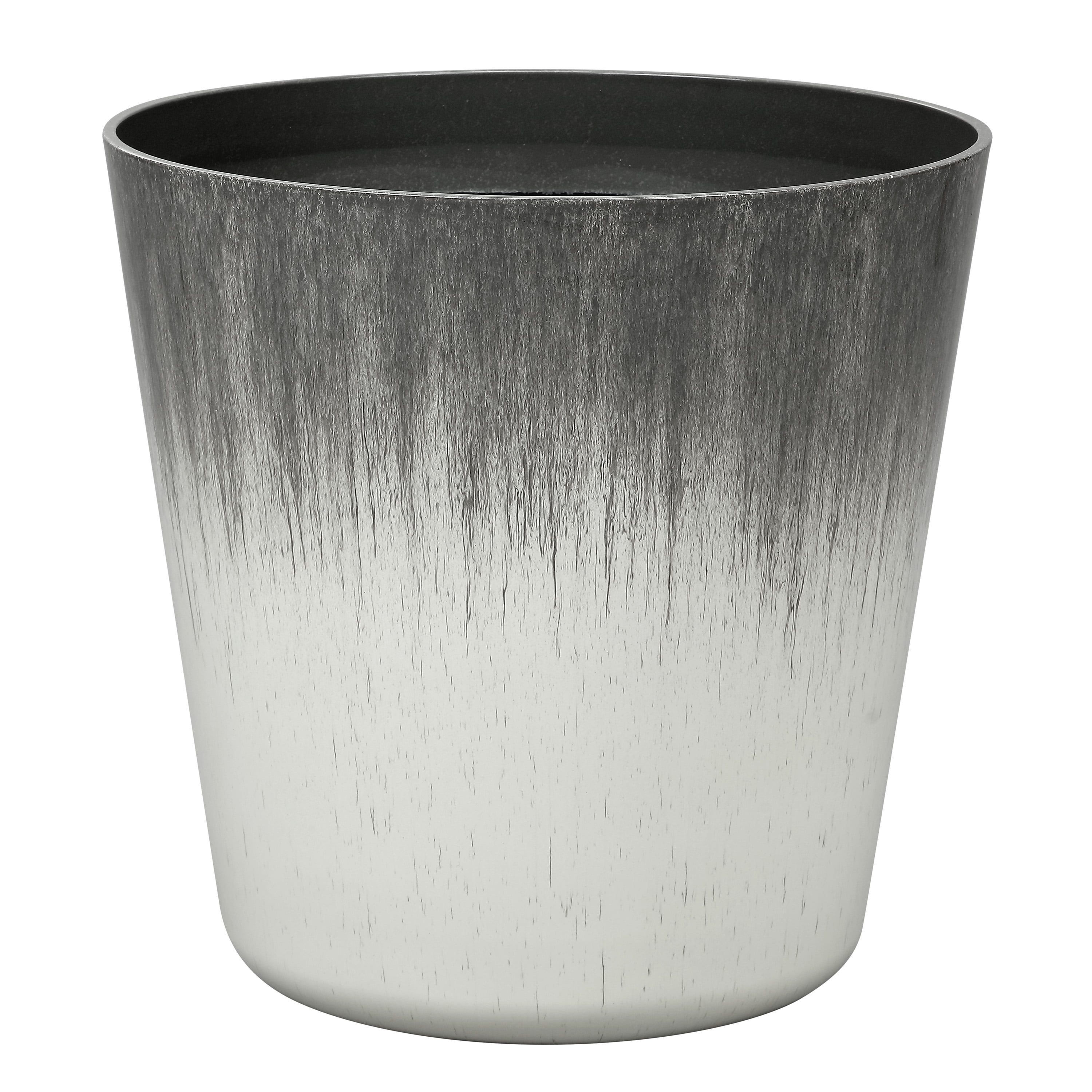 Better Homes and Gardens Esmeralda Plastic Planter 12" x 12" x 12" Round Toupe Finish