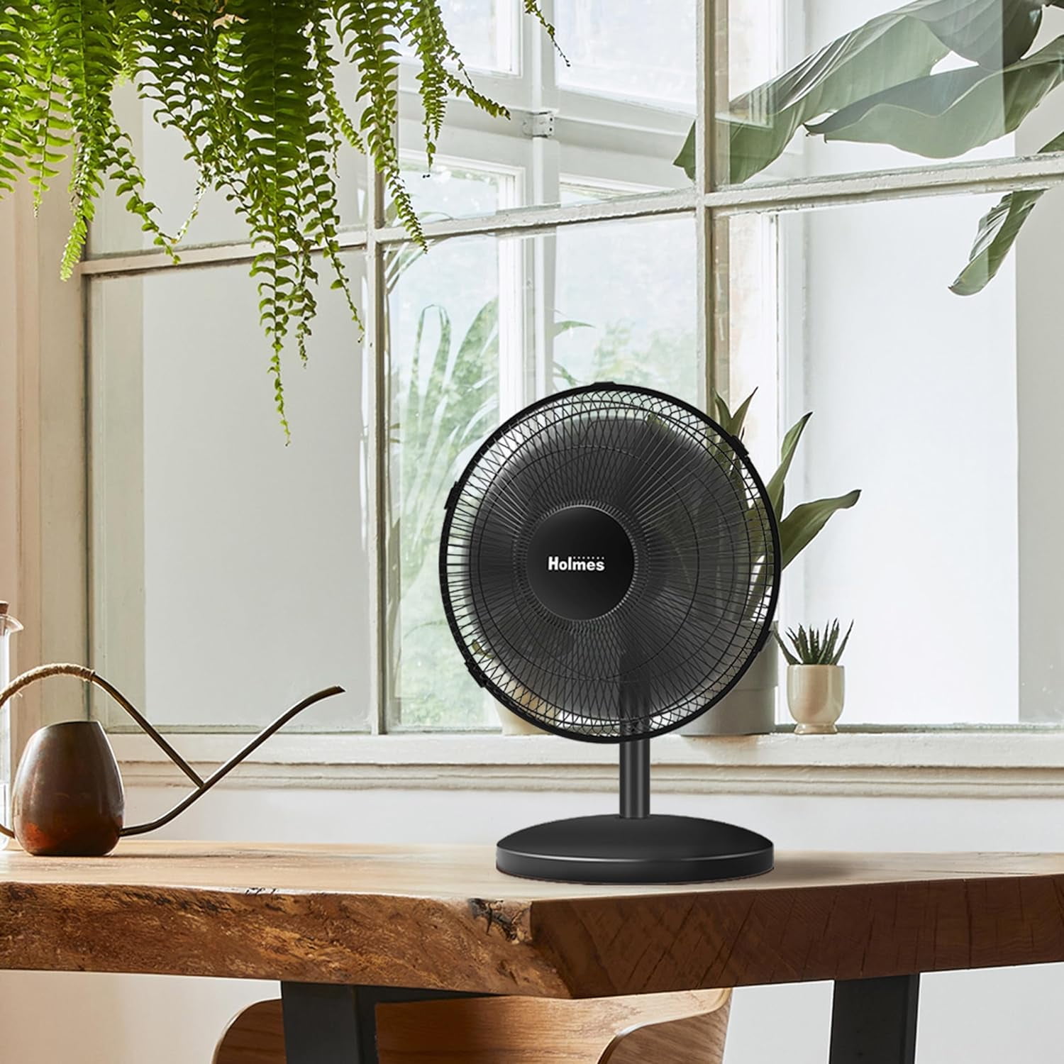 12" Table Fan with 75° Oscillation, 3 Speeds, 15° Adjustable  Tilt, Quiet Operation, Ideal for Home or Office